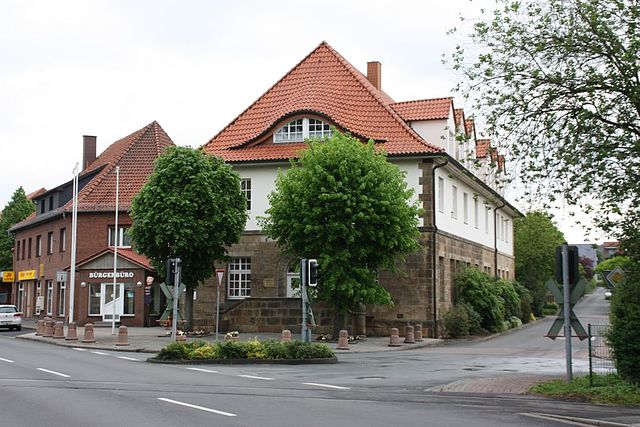 Rathausgebäude in Bohmte im Ortszentrum.