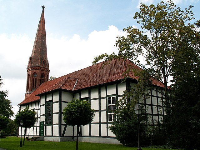 Evangelische Johanniskirche in Arenshorst, Bohmte.“