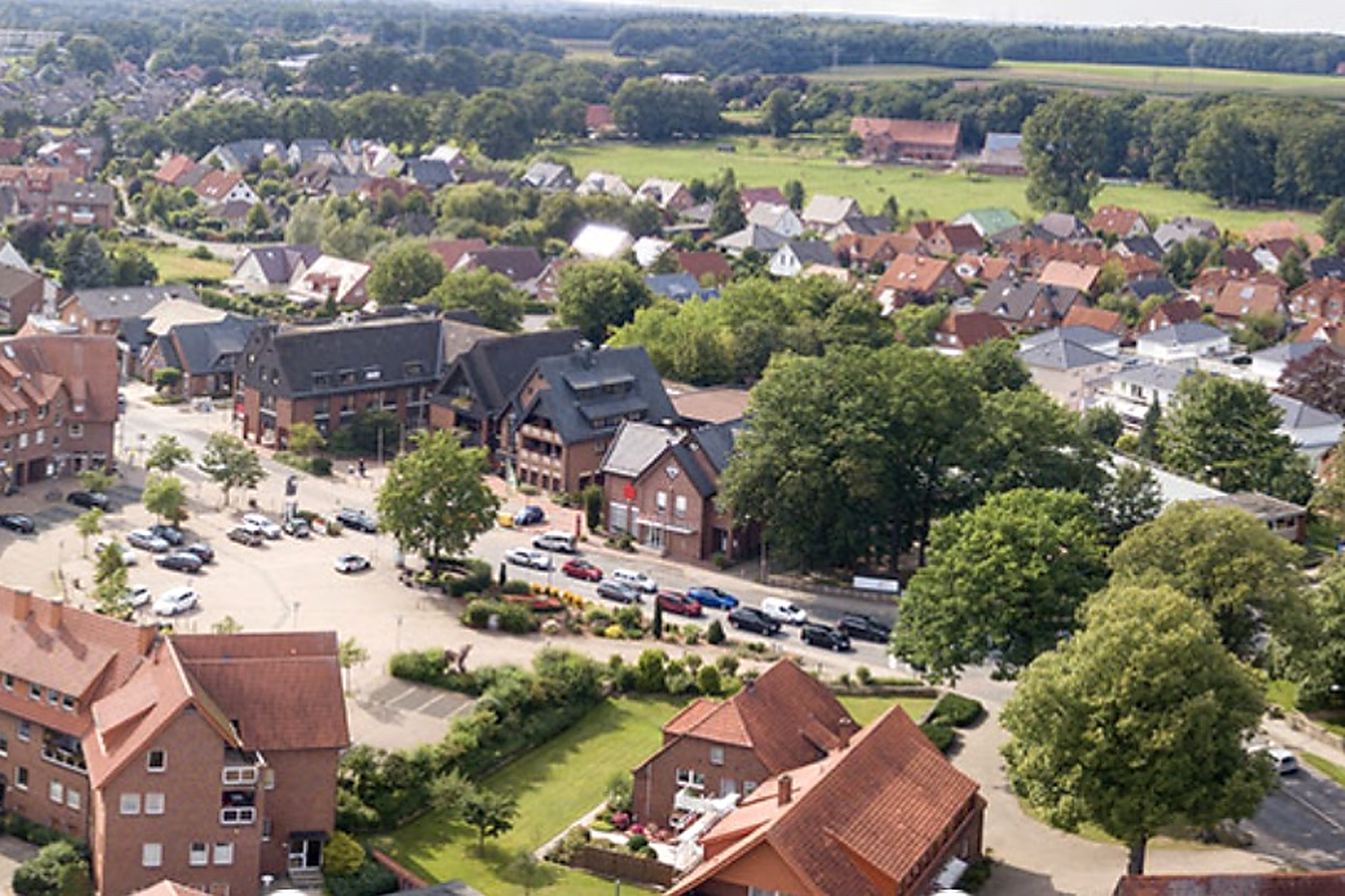 Lotte – Luftaufnahme der Gemeinde im Tecklenburger Land (Kreis Steinfurt), Nordrhein-Westfalen