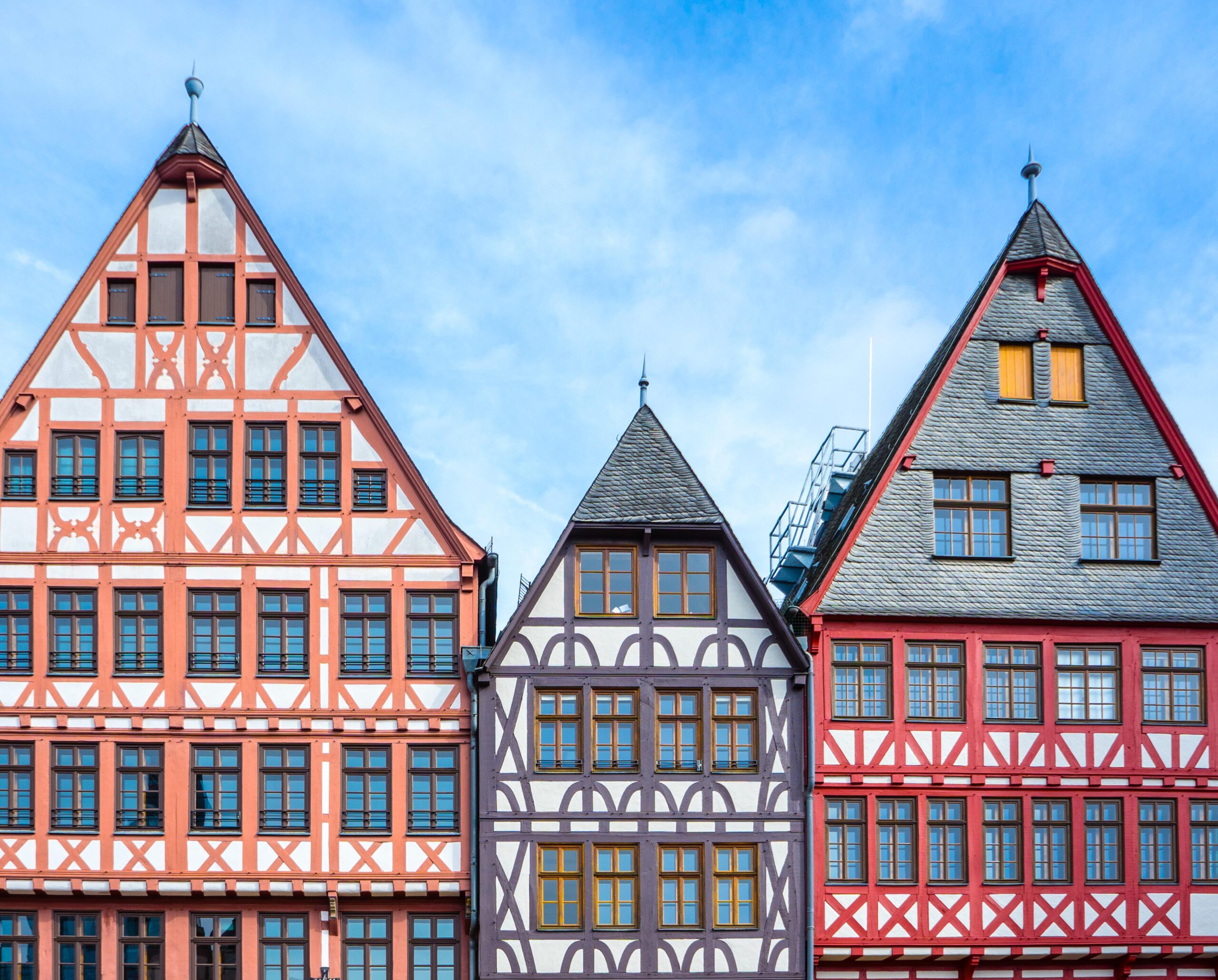 Frankfurt am Main – Historische Fachwerkhäuser in der Altstadt, Hessen, Deutschland
