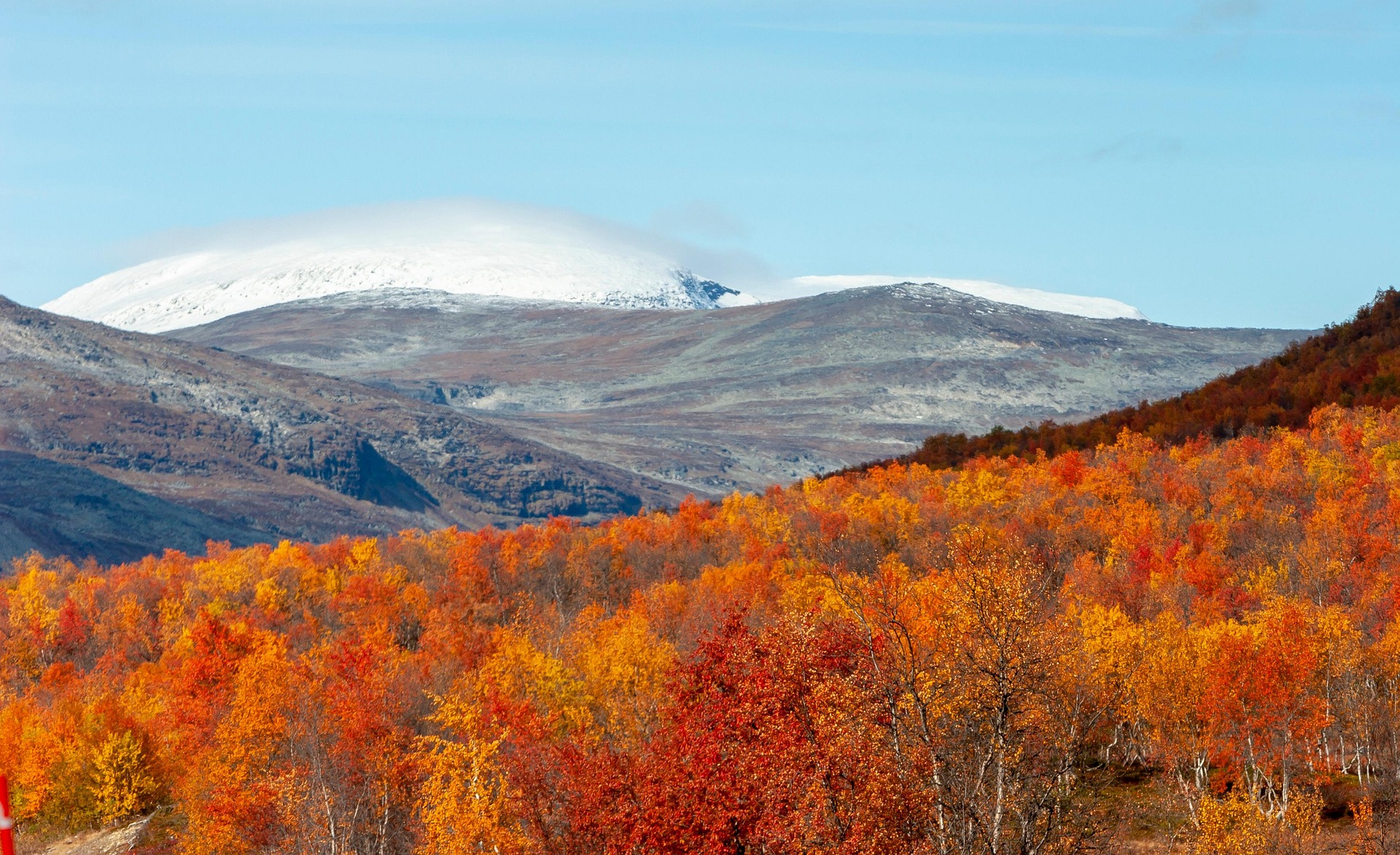 Kilpisjärvi Finnland – Herbstlandschaft mit Bergen in Lappland