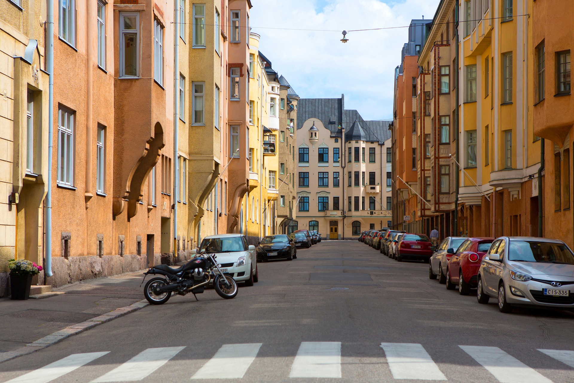 Helsinki, Finnland – Ruhige Straße im Stadtzentrum, Finnland